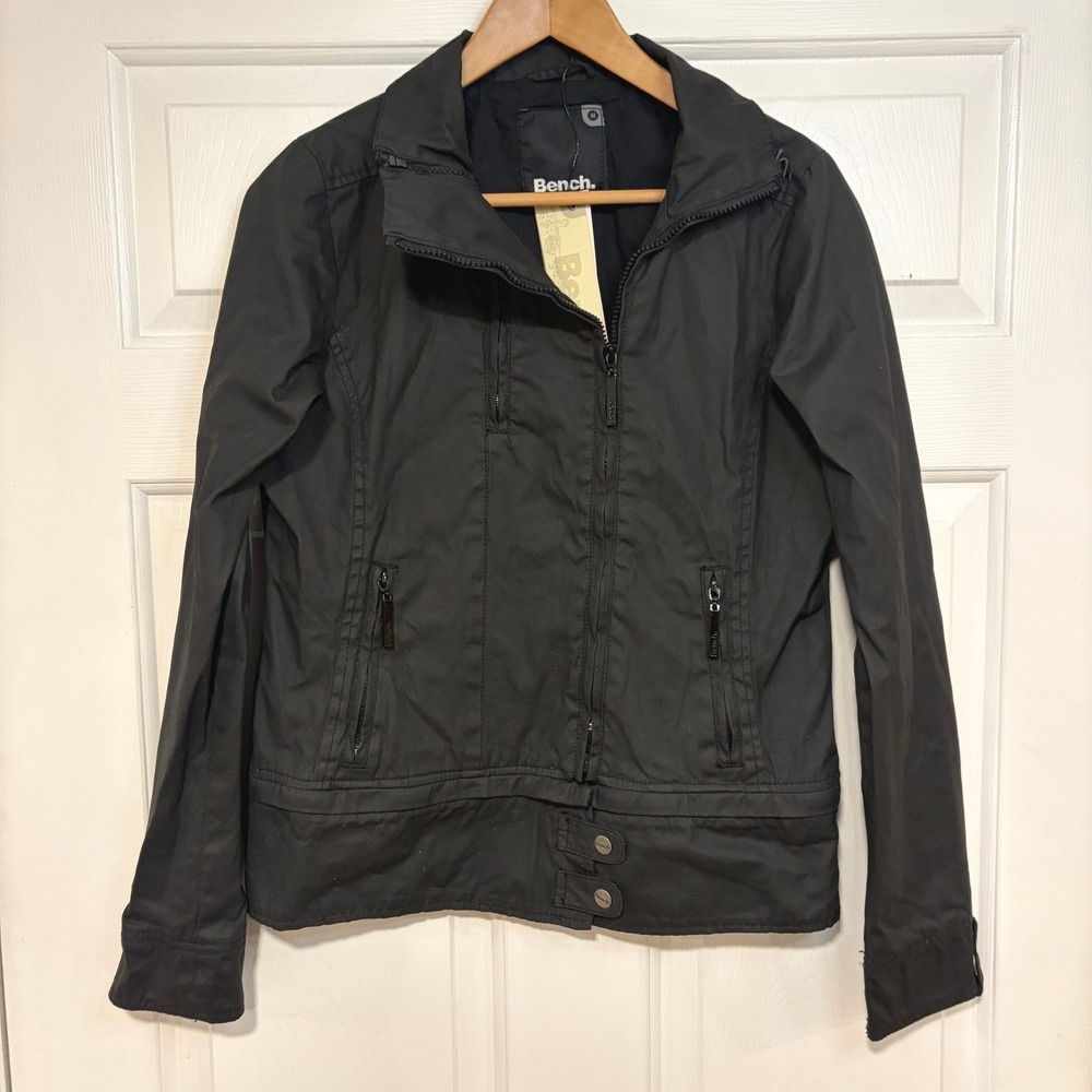 Y2K New Bench Amethyst Moto Jacket Womens M Convertible Cropped Zip-Off Hem